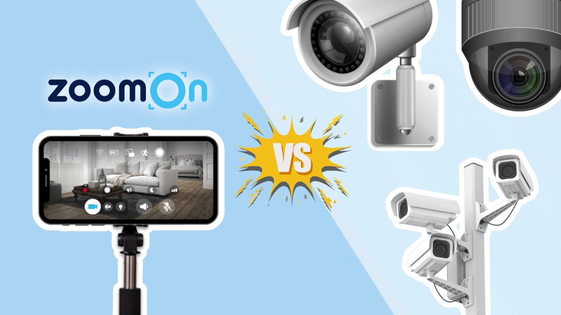 ZoomOn app versus traditional security cameras